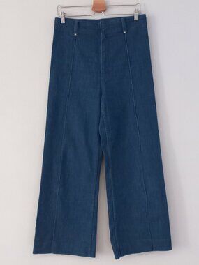 ZARA front seamed wide leg jeans